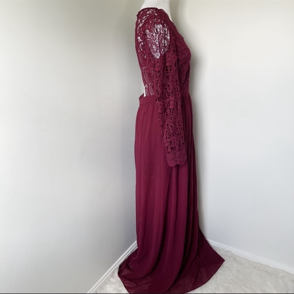 awaken my love burgundy dress All For Love Maxi Dress
